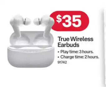 True wireless earbuds