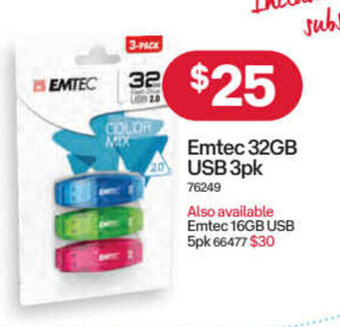 Australia Post Emtec 32GB USB 3pk offer