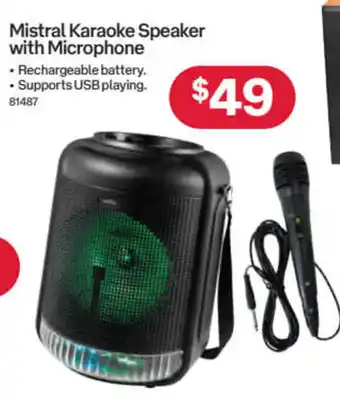 Australia Post Mistral karaoke speaker with microphone offer
