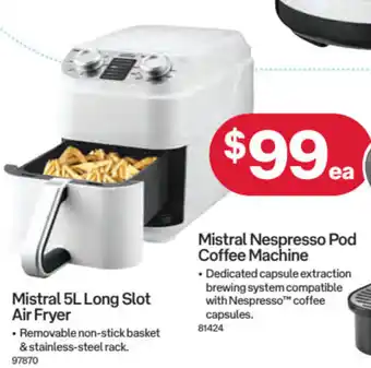 Australia Post Mistral 5L long slot air fryer offer