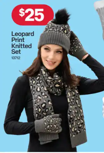Australia Post Leopard print knitted set offer