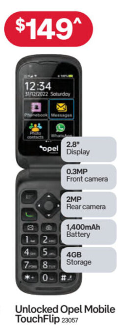 Australia Post Unlocked opel mobile touchflip offer