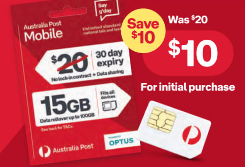 Australia post mobile offer at Australia Post