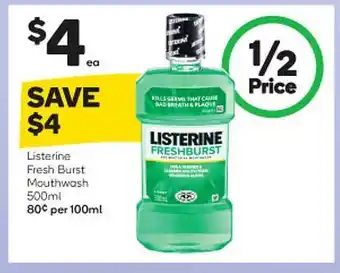 Listerine Fresh Burst Mouthwash