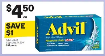 Woolworths Advil Liquid Capsules offer