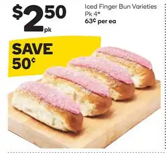 Woolworths Iced Finger Bun Varieties offer