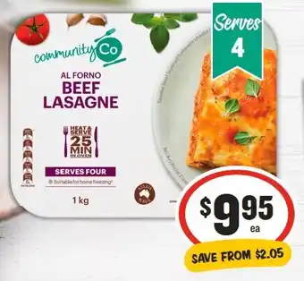 IGA Xpress Community Co Italian Ready Meals 1-1.2kg Selected Varieties offer