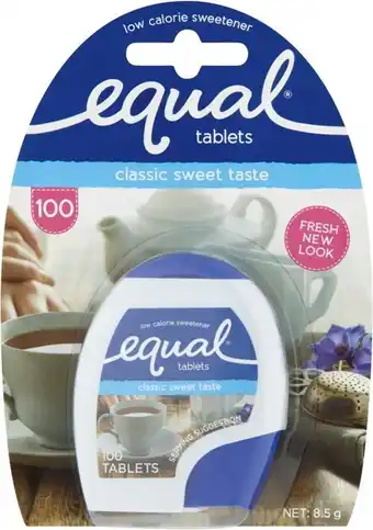 Equal Sweetener Tablets 100 Pack