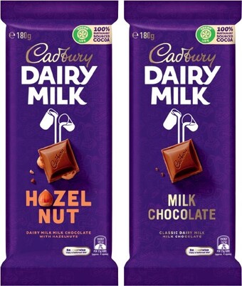 IGA Xpress Cadbury Chocolate Blocks 160-190g Selected Varieties offer