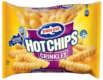 IGA Xpress Birds Eye Straight or Crinkles Hot Chips 750g offer