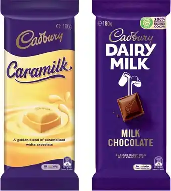 IGA Xpress Cadbury Chocolate Block 160-190g Selected Varieties offer