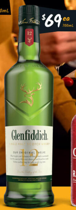 Cellarbrations Glenfiddich 12YO Single Malt Scotch Whisky 700mL offer