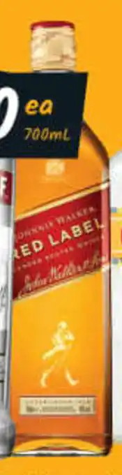 Johnnie Walker Red Label Scotch Whisky 700mL