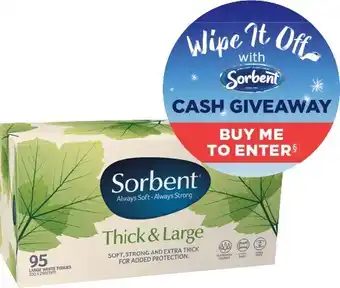 IGA Xpress Sorbent Thick & Large Facial Tissues 95 Pack Selected Varieties offer
