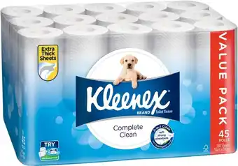 IGA Xpress Kleenex Complete Clean Toilet Tissue 45 Pack offer