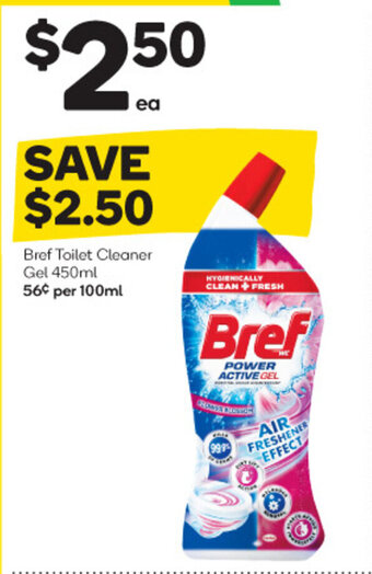Woolworths Bref Toilet Cleaner Gel 450ml offer