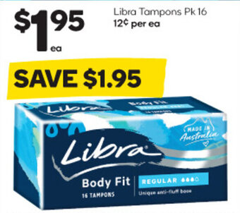 Woolworths Libra Tampons Pk 16 offer