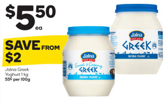 Woolworths Jalna Greek Yoghurt 1 kg offer