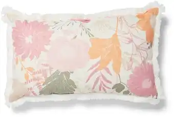 BIG W House & Home Printed Cushion - Pink & Cream offer