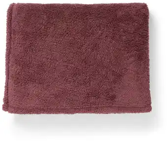 BIG W House & Home Sherpa Throw 127cm x 152cm - Plum Wine offer