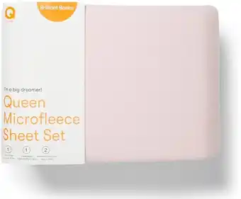 BIG W Brilliant Basics Microfleece Sheet Set - Pink offer