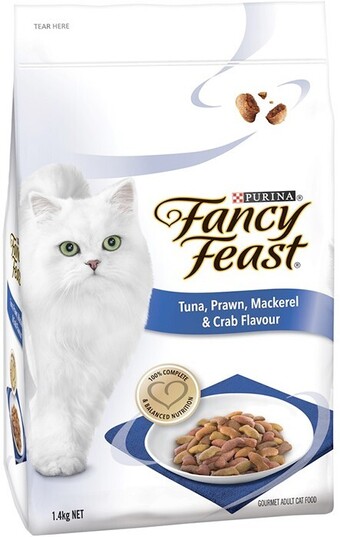 BIG W Fancy Feast Tuna, Prawn, Mackerel & Crab Dry Cat Food 1.4kg offer