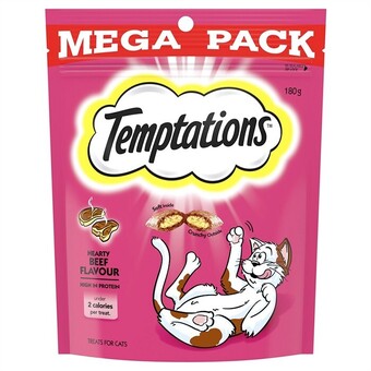 Temptations Hearty Beef Cat Treats 180g