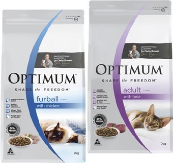 BIG W Optimum Dry Cat Food Varieties 2kg offer