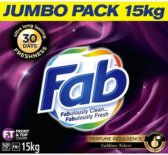 BIG W Fab Laundry Powder 15kg offer