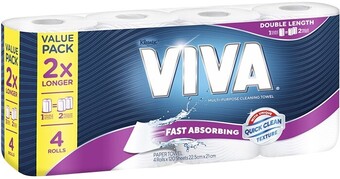 BIG W Viva 4-Pack Double Length Paper Towels offer