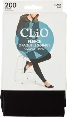 BIG W CLiO Women's 200 Fleece Opaque Leggings offer