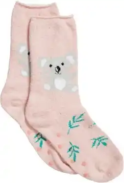 BIG W Brilliant Basics Kids Home Socks - Dusky Pink offer