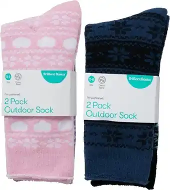 BIG W Brilliant Basics Kids 2-Pack Premium Socks offer