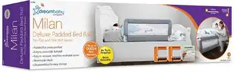 BIG W Dreambaby Dreambaby Milan Deluxe Padded Bed Rail Grey offer