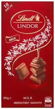 BIG W Lindt Lindor Milk Chocolate Block 100g offer