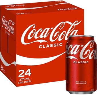 BIG W Coca-Cola Drink Cans 375ml 24 Pack offer