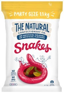 BIG W The Natural Confectionery Co. Snakes Party Size 1.1kg offer