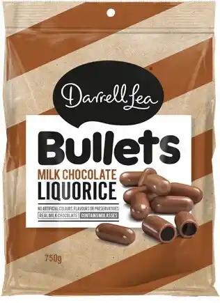 BIG W Darrell Lea Liquorice Bullets Milk Chocolate 750g offer