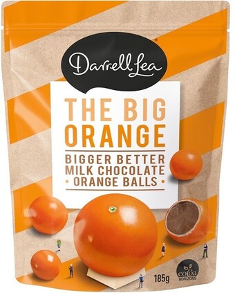 BIG W Darrell Lea Bigger Better Milk Chocolate Orange Balls - 185g offer