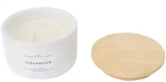 Kmart Cedarwood Fragrant Candle offer