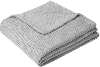 Coral Jacquard Blanket Double Queen Grey offer at Kmart