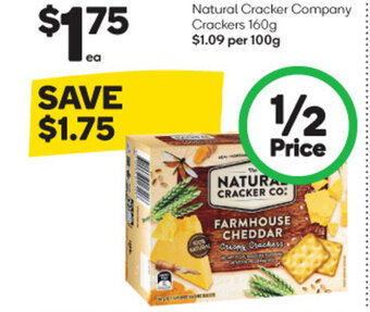 Woolworths Natural Cracker Company Crackers 160g offer