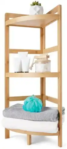 Kmart Bamboo 3 Tier Corner Shelf offer