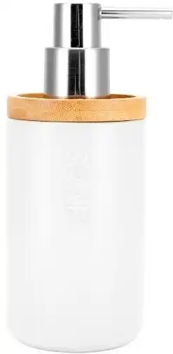 Kmart Bamboo Soap Dispenser White offer