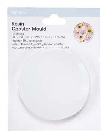 Kmart 2 Piece Resin Coaster Mould offer