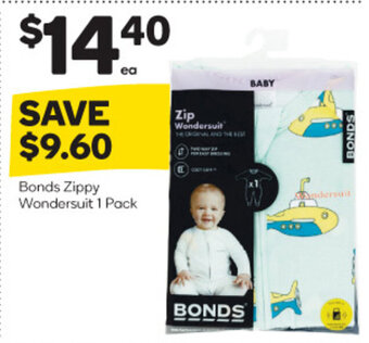 Woolworths Bonds Zippy Wondersuit 1 Pack offer