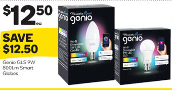 Woolworths Genio GLS 9W 800Lm Smart Globes offer