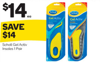 Woolworths Scholl Gel Activ Insoles 1 Pair offer