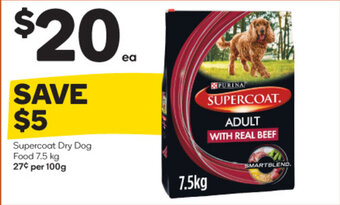 Woolworths Supercoat Dry Dog Food 7.5 kg offer