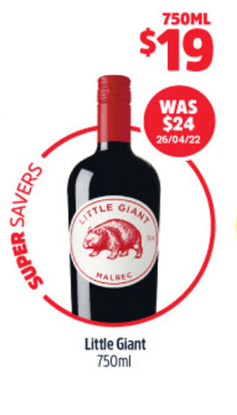 Woolworths Little Giant 750ml offer